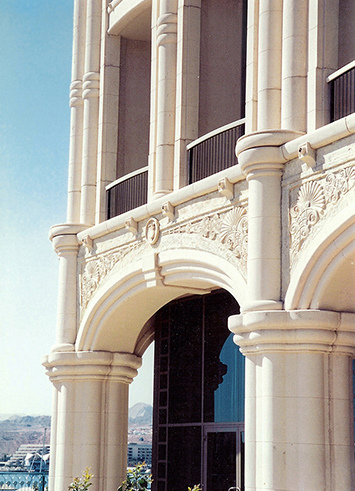 Queen of Sheba, Eilat, Israel.
 Facades Design: Ilya Lenda Architect.