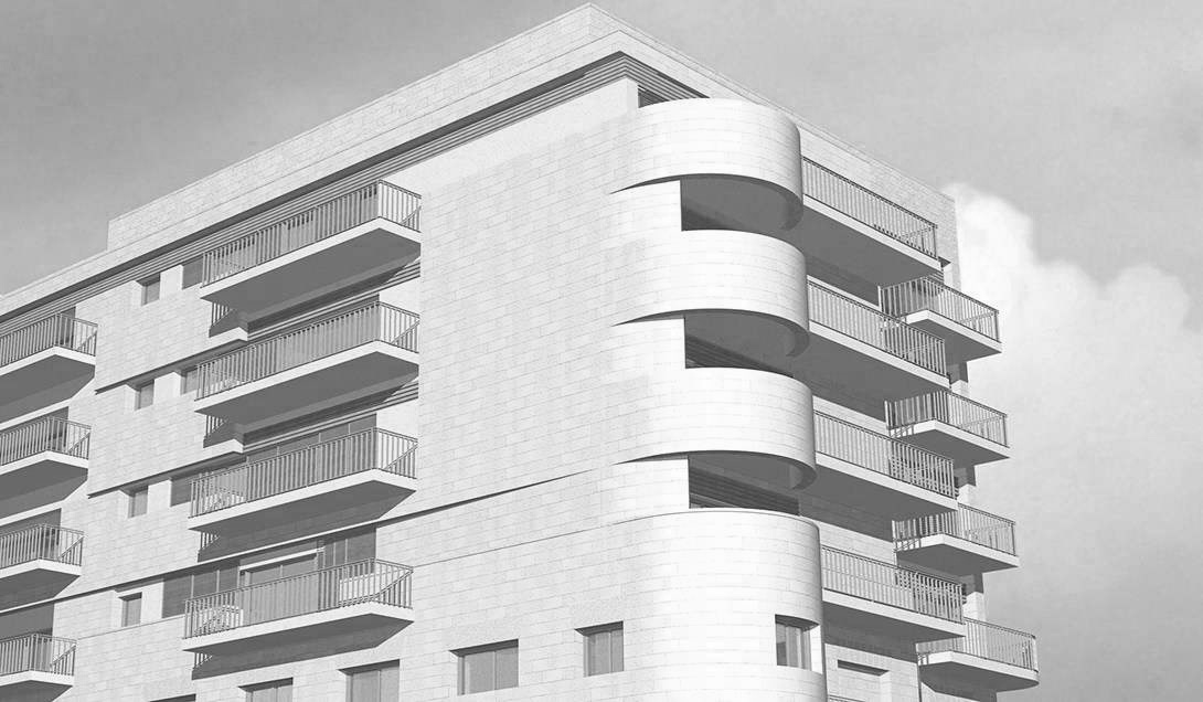Shmuel ha Nagid 13, Jerusalem.
Rehabilitation and Extension of Jerusalem Bauhaus Building.
Ilya Lenda Architect.