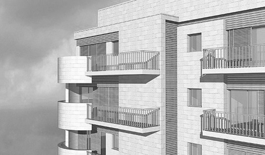 Shmuel ha Nagid 13, Jerusalem.
Rehabilitation and Extension of Jerusalem Bauhaus Building.
Ilya Lenda Architect.